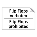 Flip Flops verboten - Flip Flops prohibited