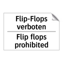 Flip-Flops verboten - Flip flops prohibited