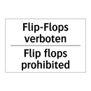 Flip-Flops verboten - Flip flops prohibited