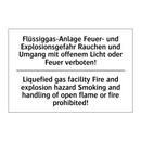Flüssiggas-Anlage Feuer- und Explosionsgefahr /.../ - Liquefied gas facility Fire and /.../
