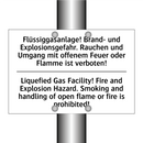 Flüssiggasanlage! Brand- und Explosionsgefahr. /.../ - Liquefied Gas Facility! Fire and /.../