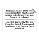 Flüssiggasanlage! Brand- und Explosionsgefahr. /.../ - Liquefied Gas Facility! Fire and /.../