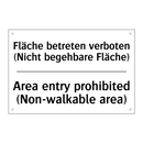 Fläche betreten verboten (Nicht /.../ - Area entry prohibited (Non-walkable /.../