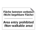 Fläche betreten verboten (Nicht /.../ - Area entry prohibited (Non-walkable /.../