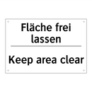 Fläche frei lassen - Keep area clear