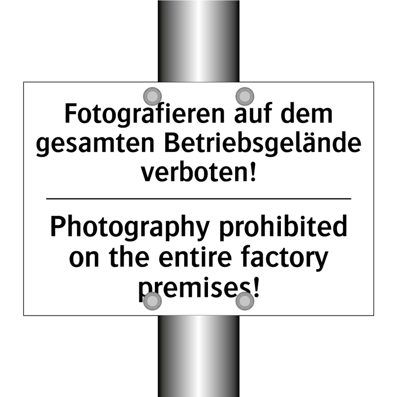 Fotografieren auf dem gesamten /.../ - Photography prohibited on the /.../
