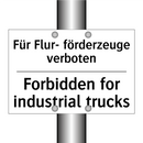 Für Flur- förderzeuge verboten - Forbidden for industrial trucks/.../