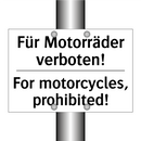 Für Motorräder verboten! - For motorcycles, prohibited!