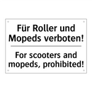 Für Roller und Mopeds verboten!/.../ - For scooters and mopeds, prohibited!/.../