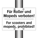 Für Roller und Mopeds verboten!/.../ - For scooters and mopeds, prohibited!/.../