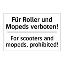 Für Roller und Mopeds verboten!/.../ - For scooters and mopeds, prohibited!/.../