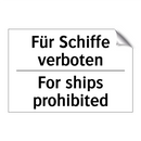 Für Schiffe verboten - For ships prohibited