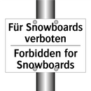 Für Snowboards verboten - Forbidden for Snowboards
