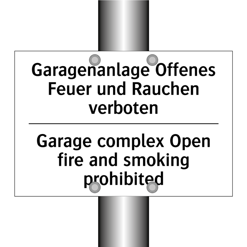 Garagenanlage Offenes Feuer und /.../ - Garage complex Open fire and smoking /.../