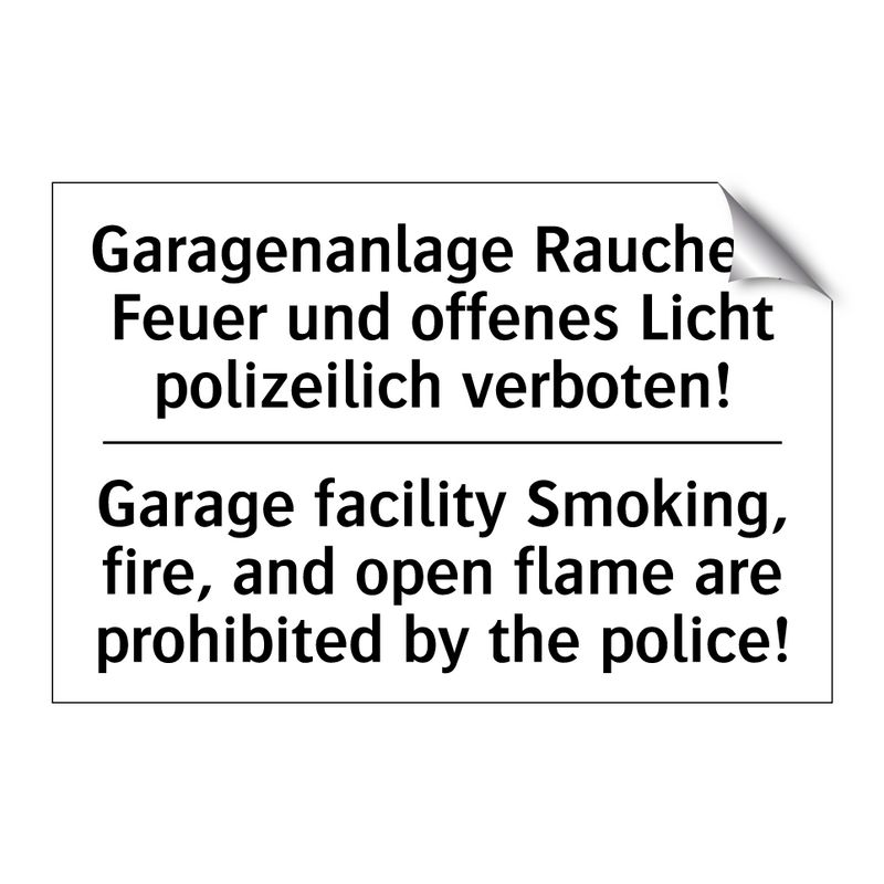 Garagenanlage Rauchen, Feuer und /.../ - Garage facility Smoking, fire, /.../