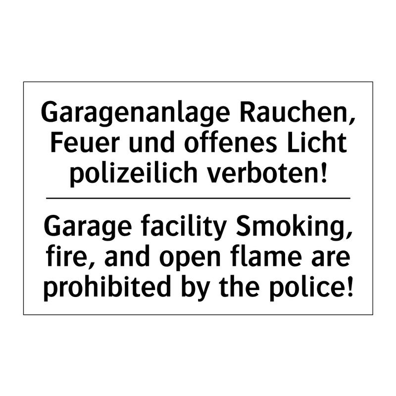 Garagenanlage Rauchen, Feuer und /.../ - Garage facility Smoking, fire, /.../