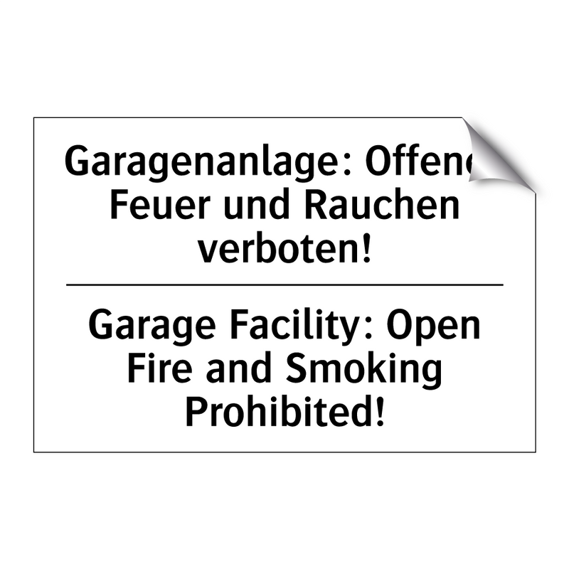Garagenanlage: Offenes Feuer und /.../ - Garage Facility: Open Fire and /.../