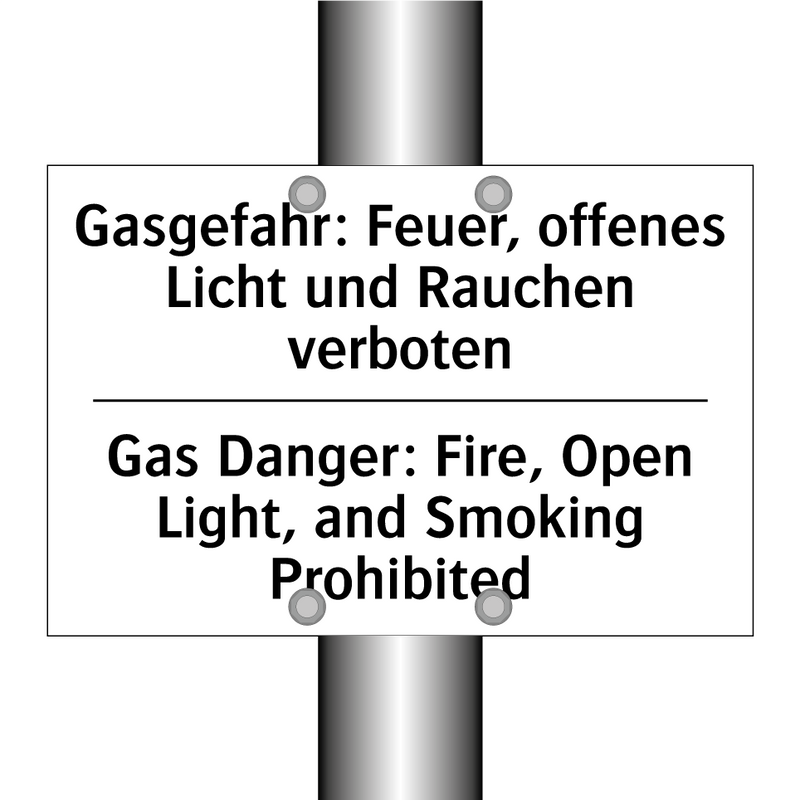Gasgefahr: Feuer, offenes Licht /.../ - Gas Danger: Fire, Open Light, /.../