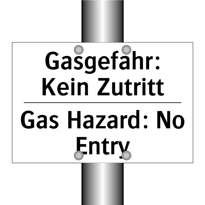 Gasgefahr: Kein Zutritt - Gas Hazard: No Entry
