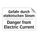 Gefahr durch elektrischen Strom/.../ - Danger from Electric Current