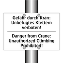 Gefahr durch Kran: Unbefugtes /.../ - Danger from Crane: Unauthorized /.../
