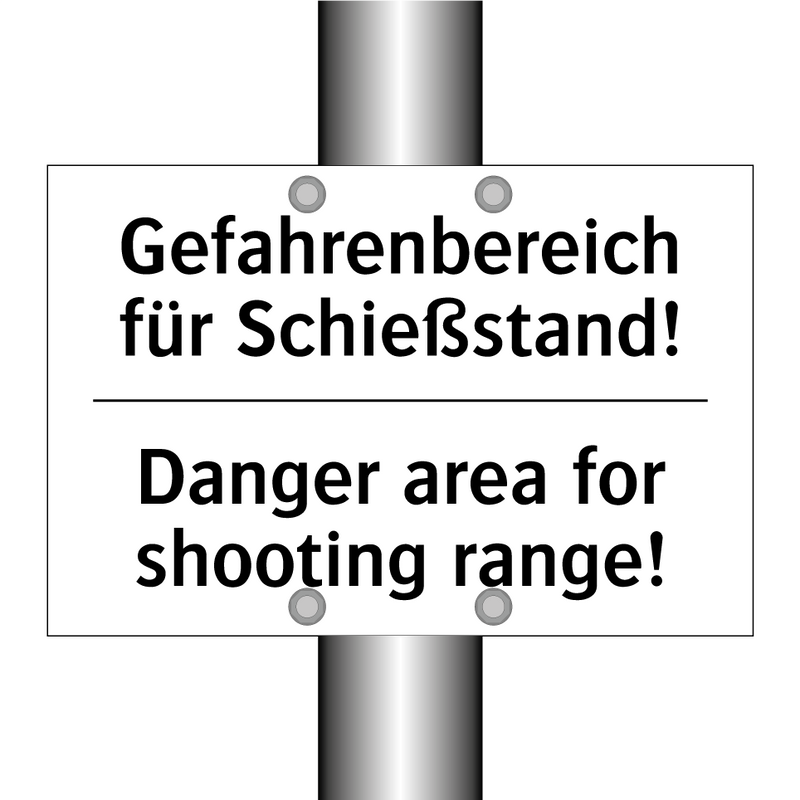 Gefahrenbereich für Schießstand!/.../ - Danger area for shooting range!/.../