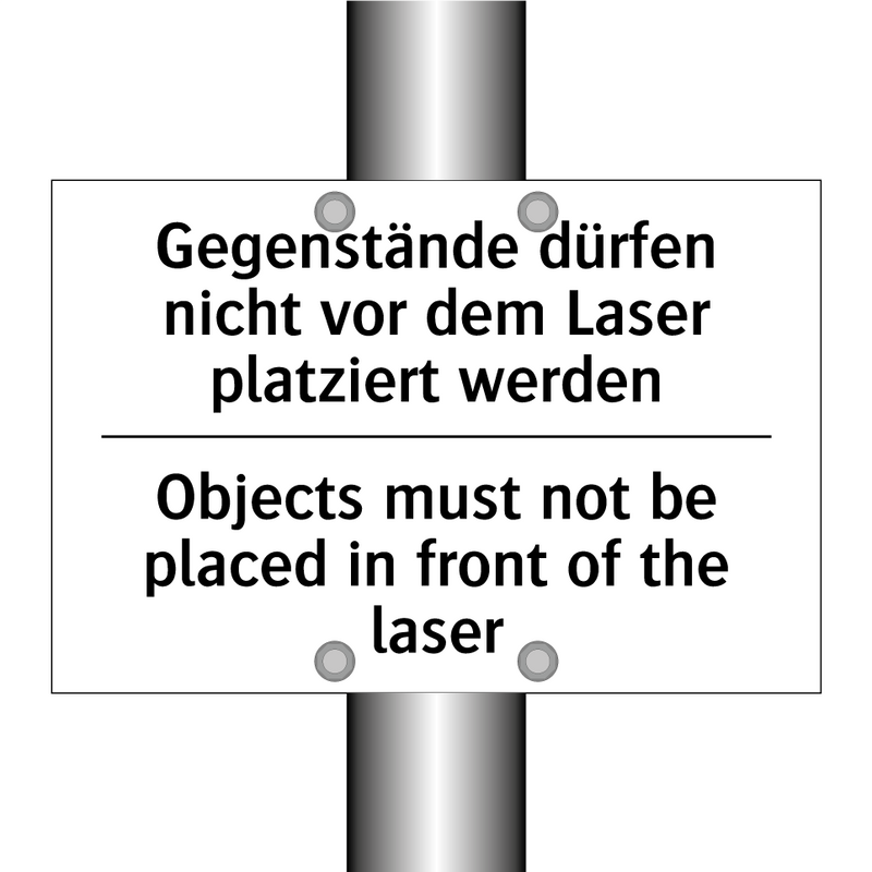 Gegenstände dürfen nicht vor dem /.../ - Objects must not be placed in /.../