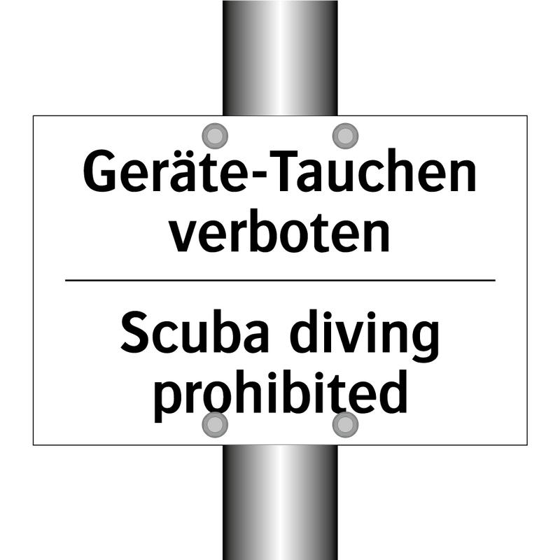 Geräte-Tauchen verboten - Scuba diving prohibited