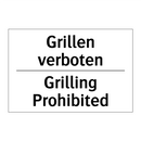 Grillen verboten - Grilling Prohibited