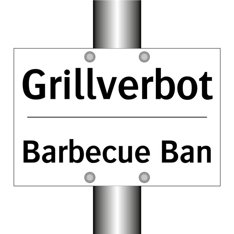 Grillverbot - Barbecue Ban