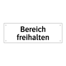 Bereich freihalten