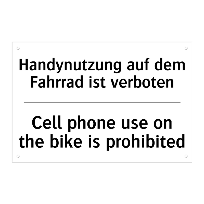 Handynutzung auf dem Fahrrad ist /.../ - Cell phone use on the bike is /.../