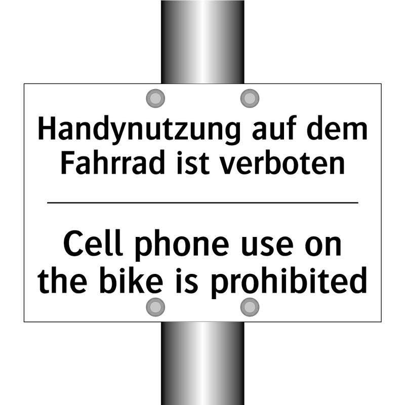 Handynutzung auf dem Fahrrad ist /.../ - Cell phone use on the bike is /.../