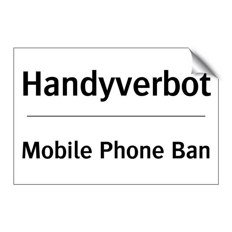 Handyverbot - Mobile Phone Ban