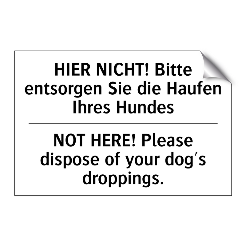 HIER NICHT! Bitte entsorgen Sie /.../ - NOT HERE! Please dispose of your /.../
