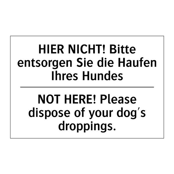 HIER NICHT! Bitte entsorgen Sie /.../ - NOT HERE! Please dispose of your /.../