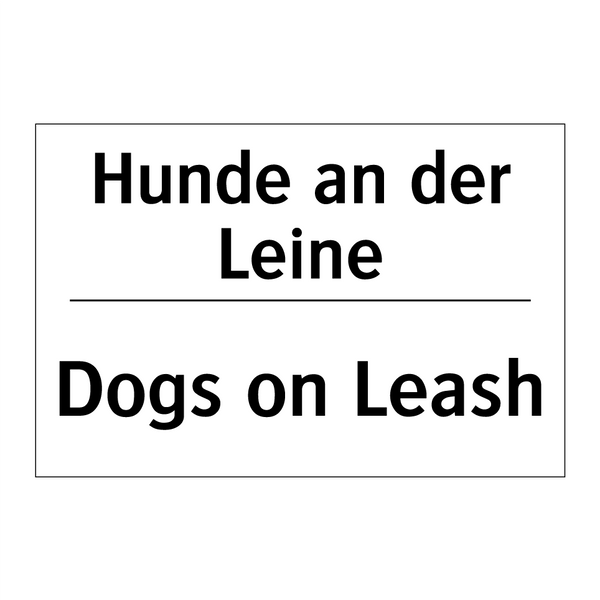 Hunde an der Leine - Dogs on Leash
