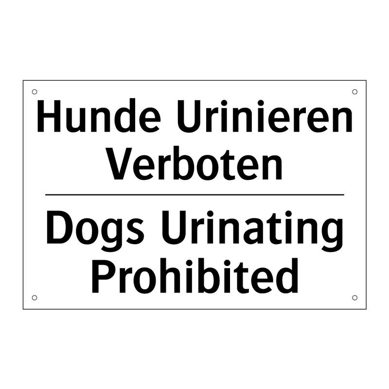 Hunde Urinieren Verboten - Dogs Urinating Prohibited
