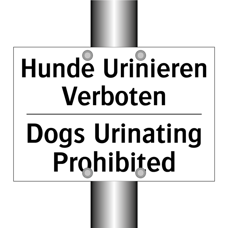 Hunde Urinieren Verboten - Dogs Urinating Prohibited