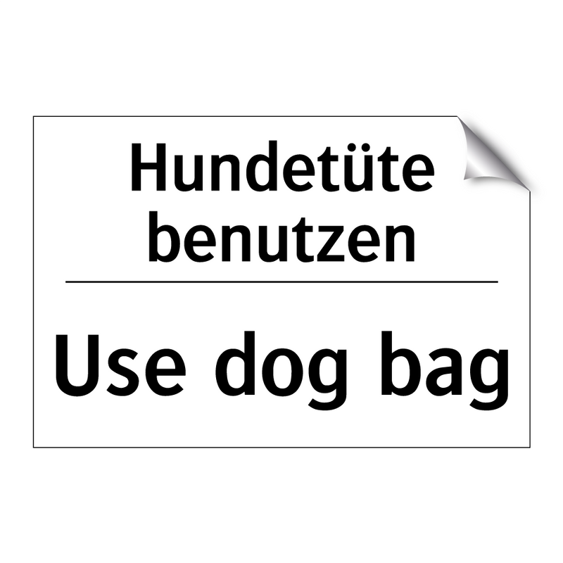 Hundetüte benutzen - Use dog bag