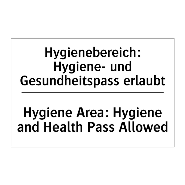 Hygienebereich: Hygiene- und Gesundheitspass /.../ - Hygiene Area: Hygiene and Health /.../