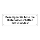 Beseitigen Sie bitte die Hinterlassenschaften Ihres Hundes!