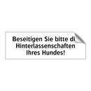 Beseitigen Sie bitte die Hinterlassenschaften Ihres Hundes!