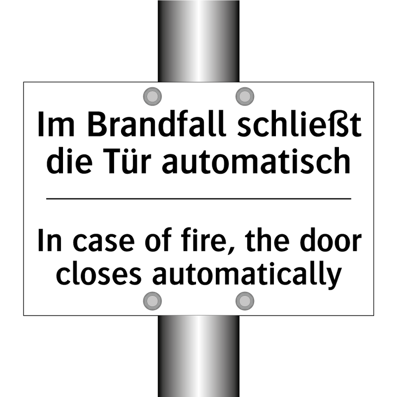 Im Brandfall schließt die Tür /.../ - In case of fire, the door closes /.../