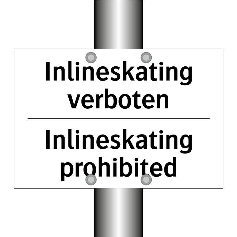 Inlineskating verboten - Inlineskating prohibited