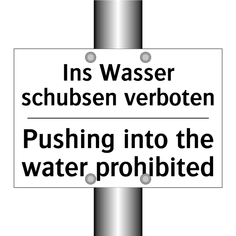 Ins Wasser schubsen verboten - Pushing into the water prohibited/.../