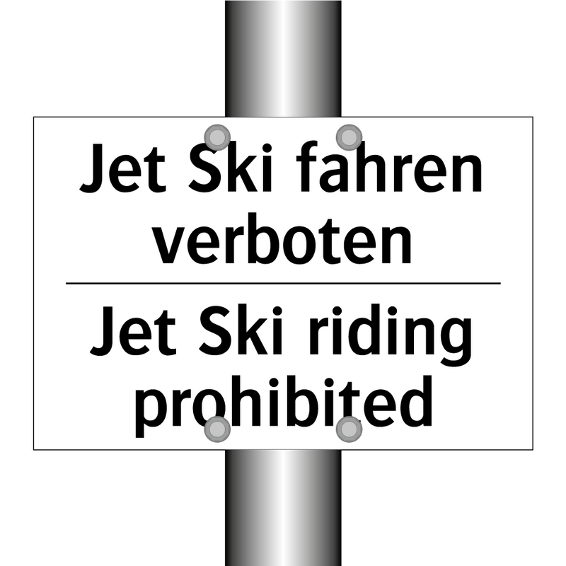 Jet Ski fahren verboten - Jet Ski riding prohibited