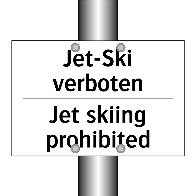 Jet-Ski verboten - Jet skiing prohibited