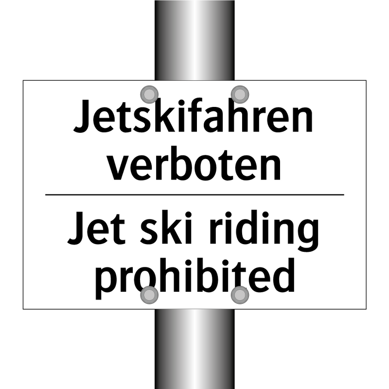 Jetskifahren verboten - Jet ski riding prohibited