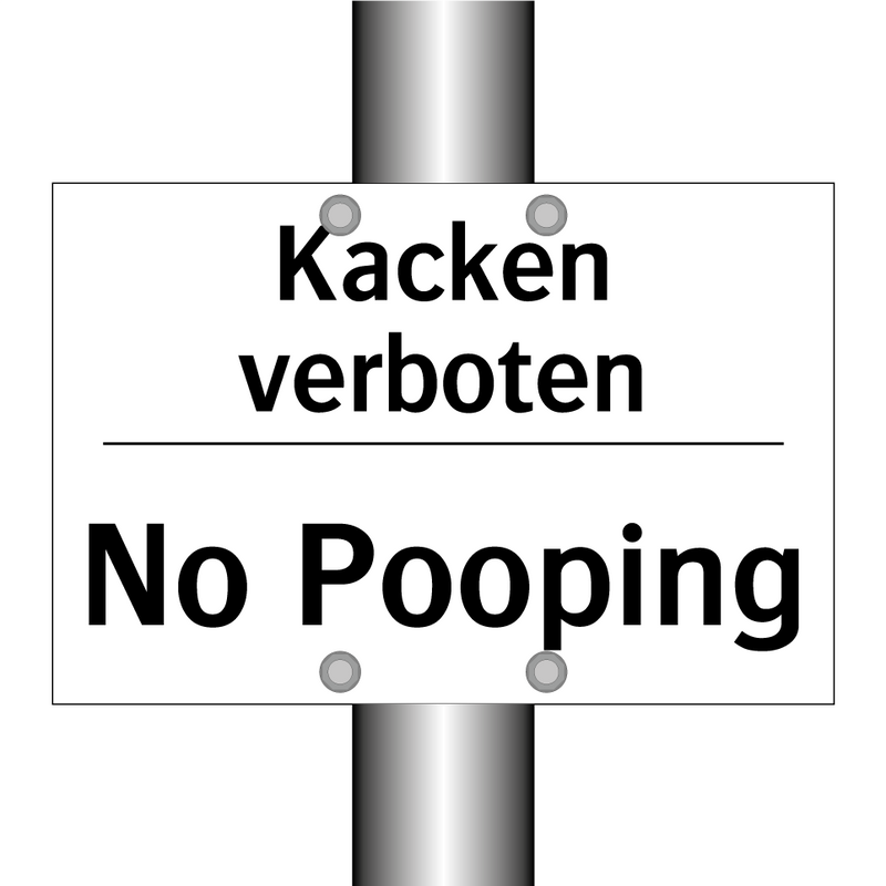 Kacken verboten - No Pooping
